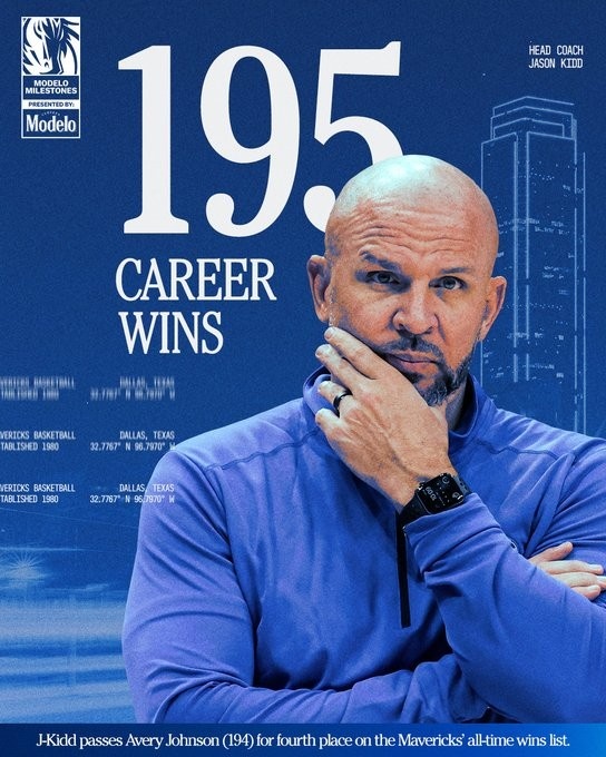 开云下载-里程碑！基德独行侠生涯第195场胜利 超艾弗里·约翰逊升至第4位